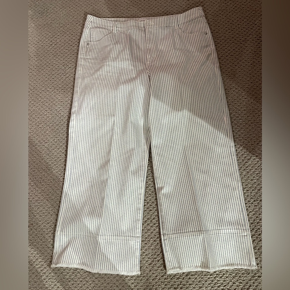 J Jill denim high rise crop pants